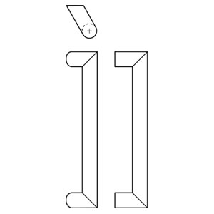 Rockwood RM7330-18-10BE NeoMitre™ 18" CTC Offset Pull without GripZone™ - Dark Oxidized Satin Bronze, Equivalent