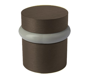 Rockwood RM850 10BE GR Short - Flat Top Floor Mounted Door Stop - Dark Oxidized Satin Bronze, Equivalent Finish with Gray Bumper