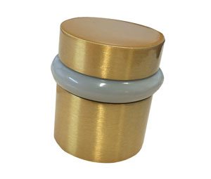 Rockwood RM850 612 GR Short - Flat Top Floor Mounted Door Stop - Satin Bronze Finish with Gray Bumper