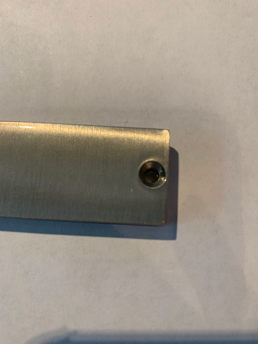 Rockwood 885619 Concealed Edge Pull Satin Nickel Plated Clear Coated