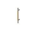 Rockwood RM4010-46-10B-CW-D Straight ArborMet Wood Grip Flat Ends Pull Bar, 46" OA, Satin Oxidized Bronze, Canary Wood, Dyed
