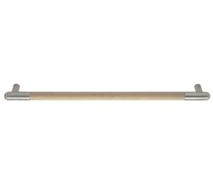 Rockwood RM4026-26-10BE-HY-C ArborMet™ Wood Grip Push Bar, Round Ends, 26" CTC, Dark Oxidized Satin Bronze, Equivalent, Hickory Wood, Clear Coated