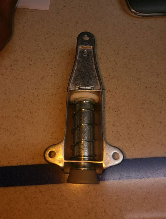 Rockwood 459626 Satin Chrome Plated Brass Spring Loaded Plunger Stop