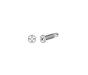 Rockwood SP1069 #6 x 5/8" Pan Head (TEK) Self-Drilling Screw - Brass Plated