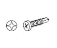 Rockwood SP1050 #6 x 5/8" Pan Head (TEK) Self-Drilling Screw Package of 100 - Stainless Steel