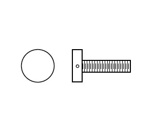 Rockwood SP1063-10BE 1" Diameter Decorative thru Bolt - Dark Oxidized Satin Bronze, Equivalent