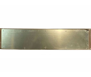 Rockwood K1038 6" x 26" Bronze Look Clear Anodized Aluminum Economy Duty Mop Plate