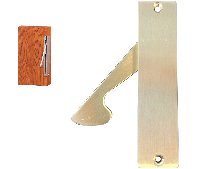 Rockwood RM760 606 Concealed Edge Pull Satin Clear Coated Brass