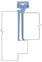 Roton 750-138-CL-083 83" Continuous Hinge-Concealed-Light Duty-Clear Finish