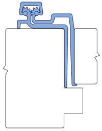 Roton 780-041-DB-119-UL-FF 119" Swing Clear Continuous Hinge-Concealed-Standard Duty-Fire Rated-Dark Bronze Finish