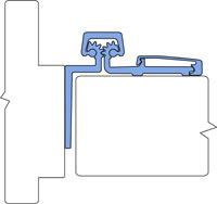 Roton 780-155HD-CL-083 83" Continuous Hinge-Half Surface-Heavy Duty-Clear Finish