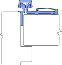 Roton 780-259HD-CL-083 83" Continuous Hinge-Half Surface-Heavy Duty-Clear Finish