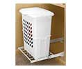 Rev-A-Shelf RSHPRV1925DMS Plastic Door Mount Tall Hamper w/ White Lid 108 Qts. - 1 Pc. 