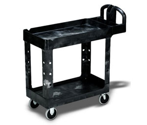 Rubbermaid 450088BK 2-Shelf Utility Cart