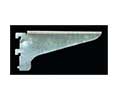 Reeve RV723LZC-14 Zinc Left Flanged Single Slotted Extra Heavy Duty Shelf Bracket 14" - 1 Pc.