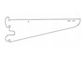 Reeve RV767-12 Shelf/Hangrod Bracket 12" - 1 Pc.