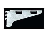 Reeve RV81LZC-8 Left Flanged Single Slotted Heavy Duty Shelf Bracket 8" - 1 Pc.