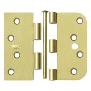 Deltana S44058TT4-UN 4"x 4"x 5/8"x SQ Hinge- Brushed Brass