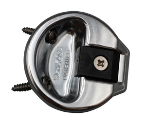 Schlage 10-058 626 1-7/32" Lip Circular Adjustable Strike - Satin Chrome