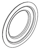 Schlage 38-031 605 Adaptor Ring for 2-1/8" Hole used with B500 and B250 Series - Bright Brass