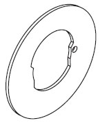 Schlage 38-032 605 Adaptor Ring for 2-1/8" Hole used with  B250 Series - Polished Brass		