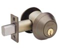 Schlage B662P 606 Grade 1, 2-3/4" Backset Double Cylinder Deadlock - Satin Brass