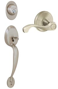 Schlage F393 Plymouth Dummy Handleset with Flair RH Lever