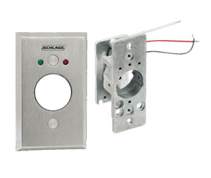 Schlage Electronics 653-15 L2 ATS 630 DPDT Momentary Single Direction Key Switch, Less Cylinder, 2 LEDs, Red & Green, Anti-Tamper Switch, Satin Stainless Steel