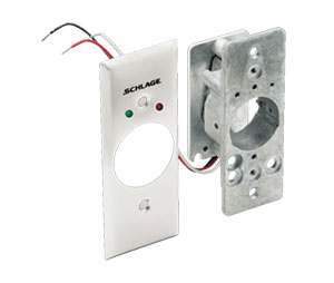 Schlage Electronics 653-041 L2 NS ATS SF-625 SPDT Maintained x Key Remove One Position Key Switch, Less Cylinder, 2 LEDs, Red and Green, Narrow Stile, Anti-Tamper Switch, Polished Chrome