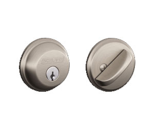 Schlage B60 619 KD Grade 1 Single Cylinder Deadbolt 5 Pin Keyed Different Satin Nickel