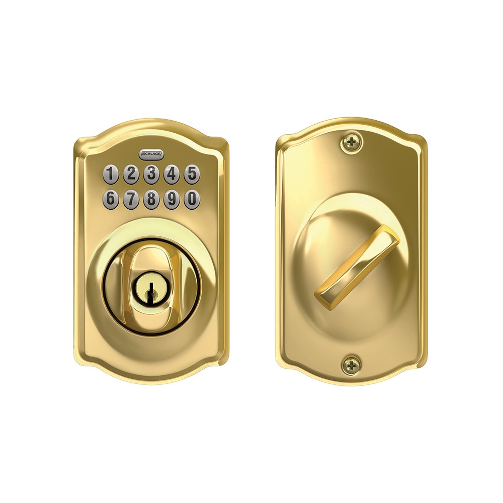 Schlage Electronic Combination Key Override Sliding Door Deadbolt BE365