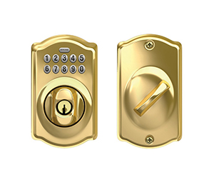 Schlage Accurate Lock Electronic Combination Key Override Sliding Door Deadbolt BE365 x CAM x 161PDL x 2-3/4" x 505