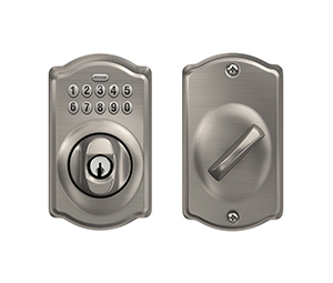 Schlage Accurate Lock Electronic Combination Key Override Sliding Door Deadbolt BE365 x CAM x 161PDL x 2-3/4" x 619