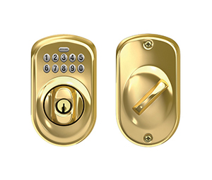 Schlage Accurate Lock Electronic Combination Key Override Sliding Door Deadbolt BE365 x PLY x 161PDL x 2-3/4" x 505