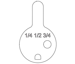 Schlage B520-737 Composite Cam 1/4",1/2",3/4" Ya/Ar/Sar