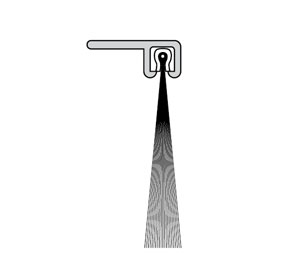 Sealeze A190CLA10BL 96" Clear Anodized Dock Leveler Seal with 1.00" Nylon Therm-L-Brush - Slotted with TEK screws