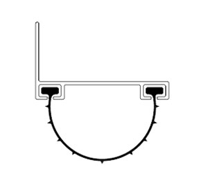 Sealeze ADB25BLK 30" Adjustable Garage Door Bottom with Black Santoprene Rubber insert