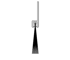 Sealeze B210CLA10BL 48" Clear Anodized Brush Seal -  Light Duty with 1.00" Nylon Therm-L-Brush - Slotted with TEK screws
