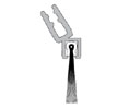 Sealeze DP40PVC09BL 12" Plastic Guide Seal for Rolling Steel Doors with 0.94" Nylon Therm-L-Brush - Slotted with TEK screws