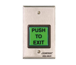 Securitron EEB 2 Emergency Exit Button With 2" Green Button On Single Gang Plate