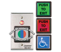 Securitron PB2E 2" Square Momentary Pushbutton