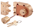 Segal SE19311 Double Cylinder Deadbolt, KD Keying, Brushed Brass, Angle Strike only, Clamshell Packaging