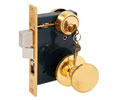 Segal SE27580 Entrance Mortise Lockset - Right Hand, Polished Brass, Internally Bolted Trim