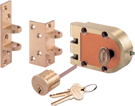 Segal SE15366 Single Cylinder Deadbolt, KD Keying, Brushed Brass, Angle and Flat Strikes, Box Packaging
