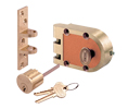 Segal SE15728 Single Cylinder Deadbolt, KA Keying, Brushed Chrome, Flat Strike only, Box Packaging