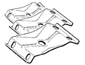 Selby CN3620 Table Apron Leg Bracket Hardware 1-1/2" x 3" - 50 Pcs.