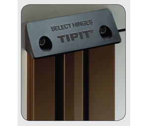 Select Hinges TIPIT L BR Black Tipit™ Ligature-Resistant Hospital Tip - for Dark Bronze Anodized Hinges