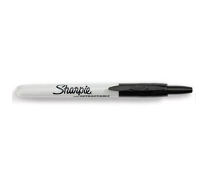 Sharpie PMFRTBK Retractable Permanent Marker - Fine-Point, Black