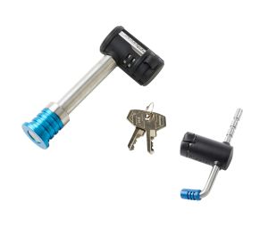 Master Lock 1481DAT-M Barbell Trailer 5/8" Receiver Lock Usable Receiver Pin Length 2 3/4" 4-Pin Cylinder Keyed Alike