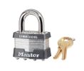Master Lock 1KA-2438 Laminated Steel Pin Tumbler Padlock 1 3/4" Wide 15/16" Tall Shackle Keyed Alike 2438 Control Keys
